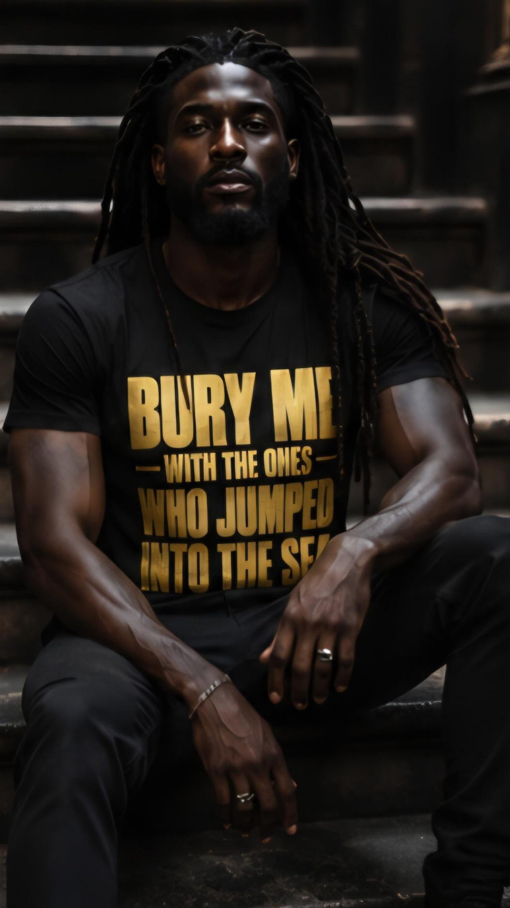 Bury Me With Ones Who Jumped Into Sea Shirt: Black History, Cultural Pride Tee