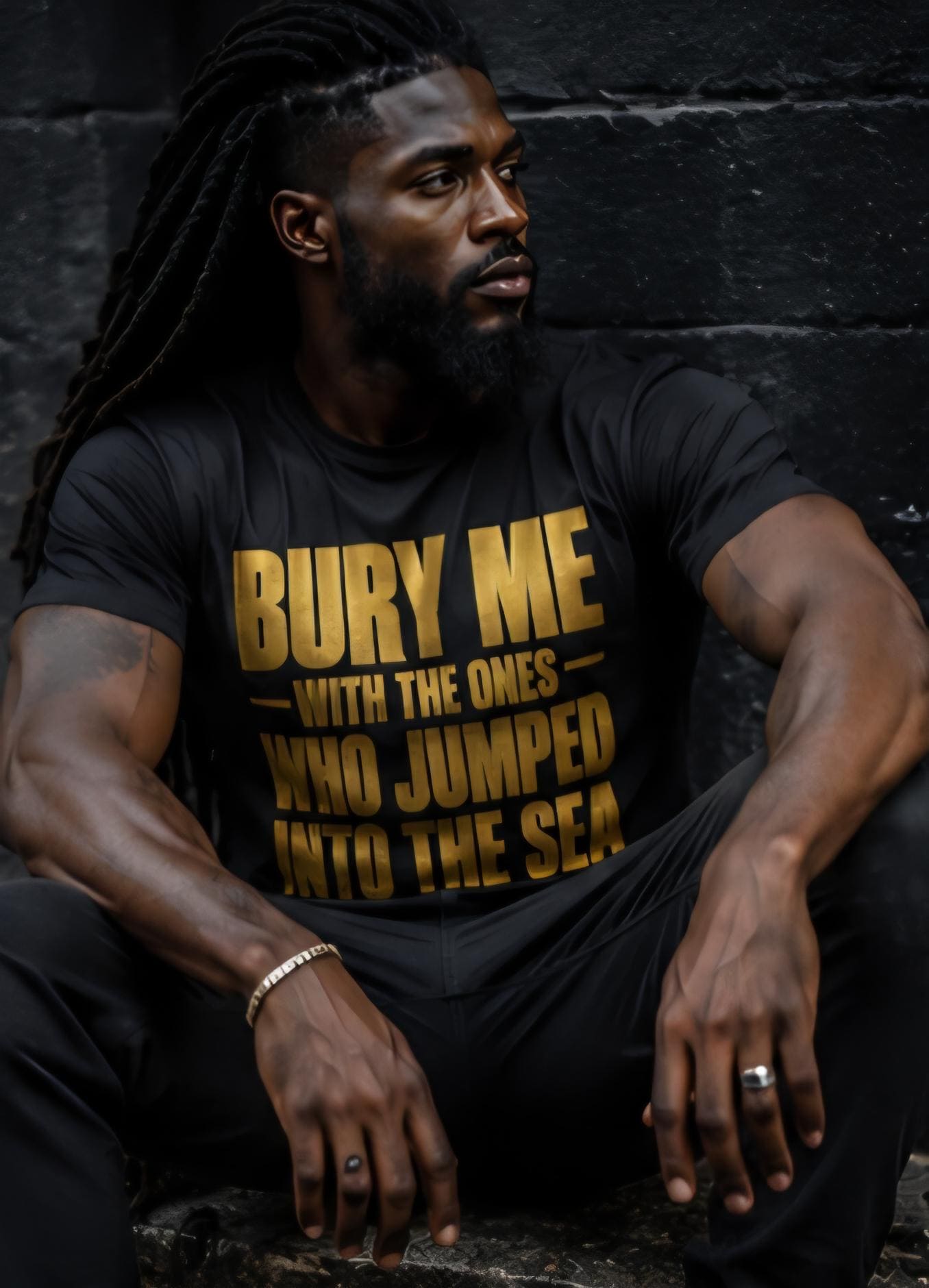 Bury Me With Ones Who Jumped Into Sea Shirt: Black History, Cultural Pride Tee