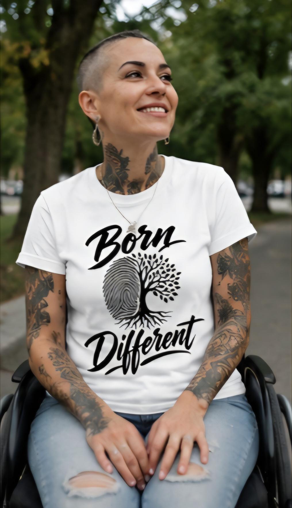 Born Different Fingerprint Tree Tee | Unisex Graphic Shirt, Motivational Apparel
