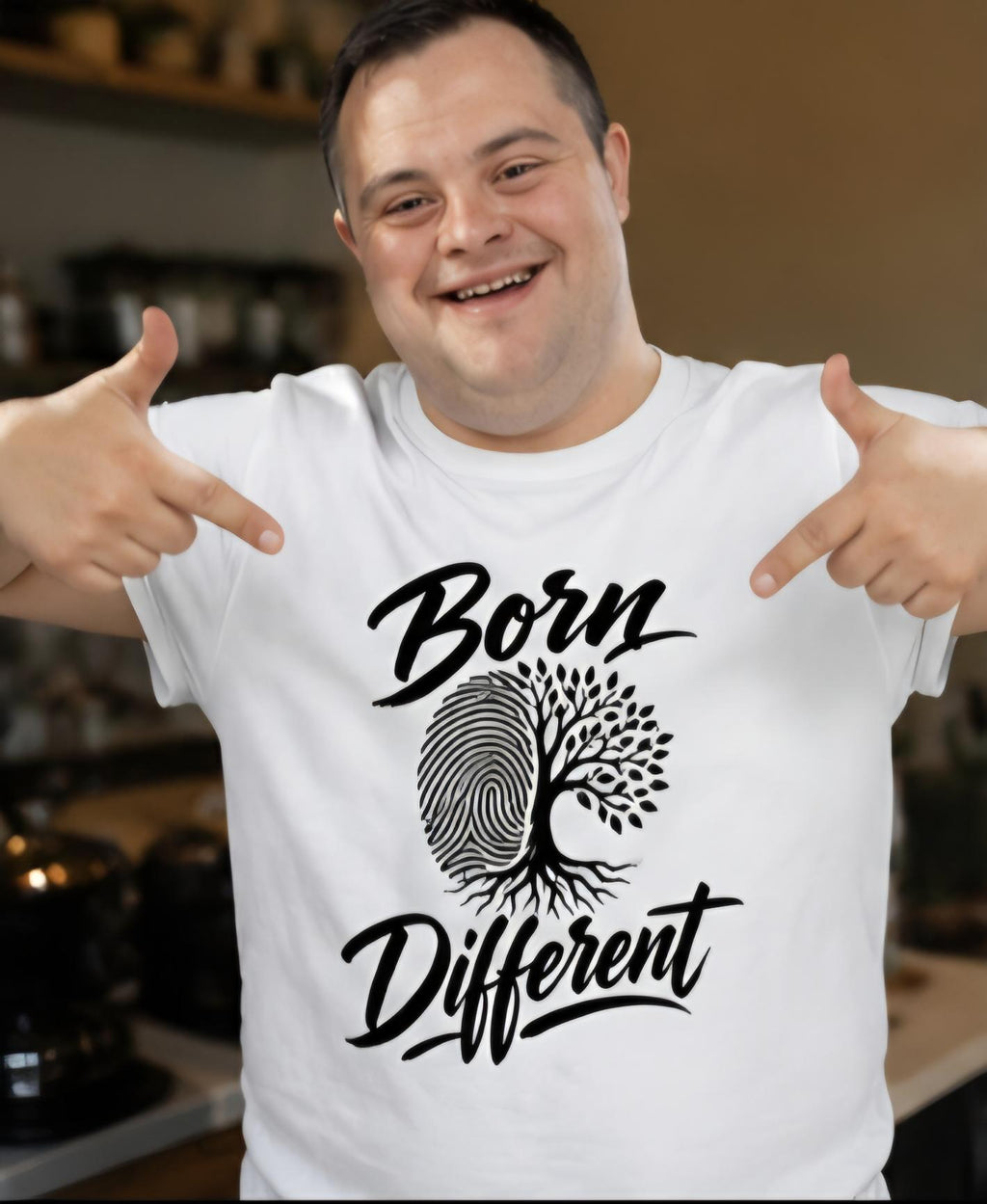 Born Different Fingerprint Tree Tee | Unisex Graphic Shirt, Motivational Apparel