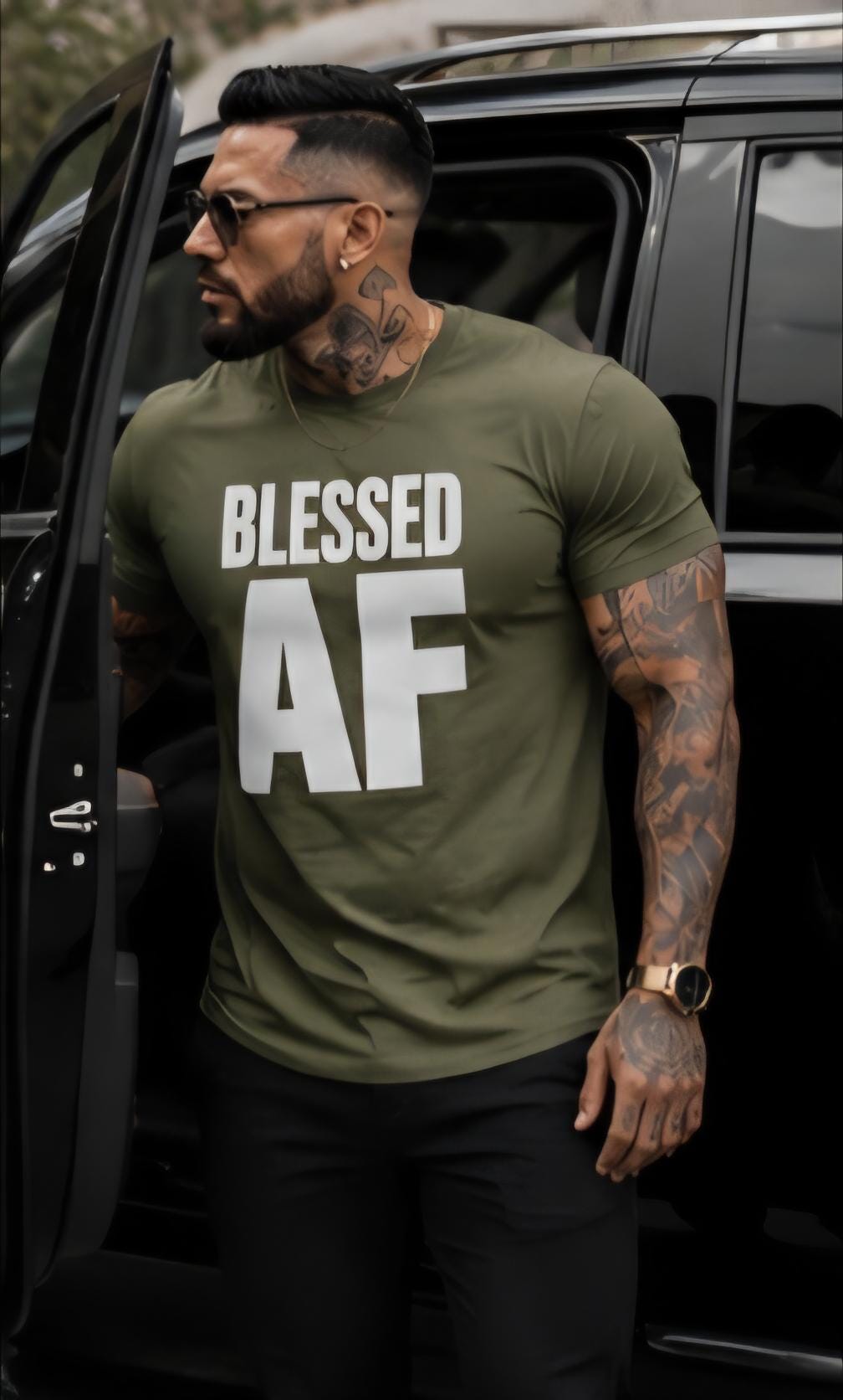 Blessed AF T-Shirt | Faith Streetwear Graphic Tee | Motivational Unisex Apparel
