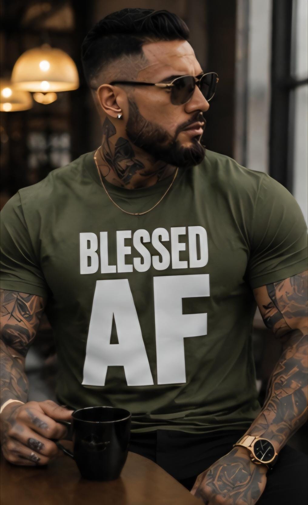 Blessed AF T-Shirt | Faith Streetwear Graphic Tee | Motivational Unisex Apparel