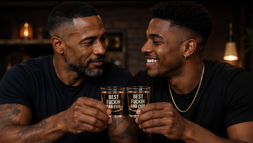 Best Fuckin Dad Ever – Engraved Shot Glasses – Father's Day Whiskey Gift Set