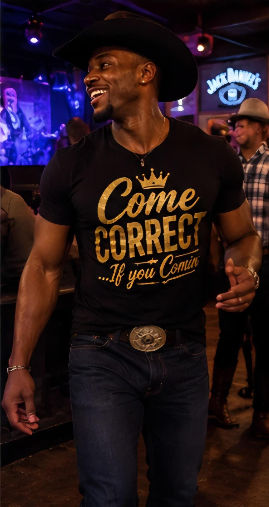Come Correct Cowboy T-Shirt | Country Western Line Dancing Tee
