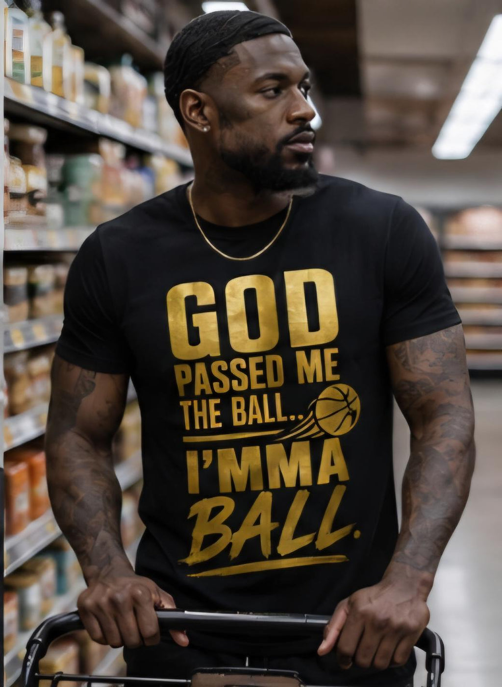 Faith Basketball Tee: God Passed Me the Ball, Motivational Christian Athlete Shirt