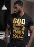 Faith Basketball Tee: God Passed Me the Ball, Motivational Christian Athlete Shirt