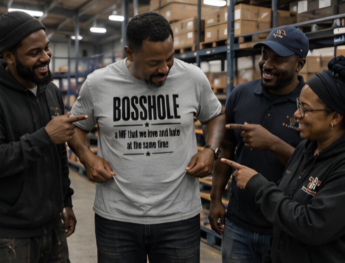Funny Boss Shirt: "Bosshole" Work Humor T-Shirt, Office Gag Gift