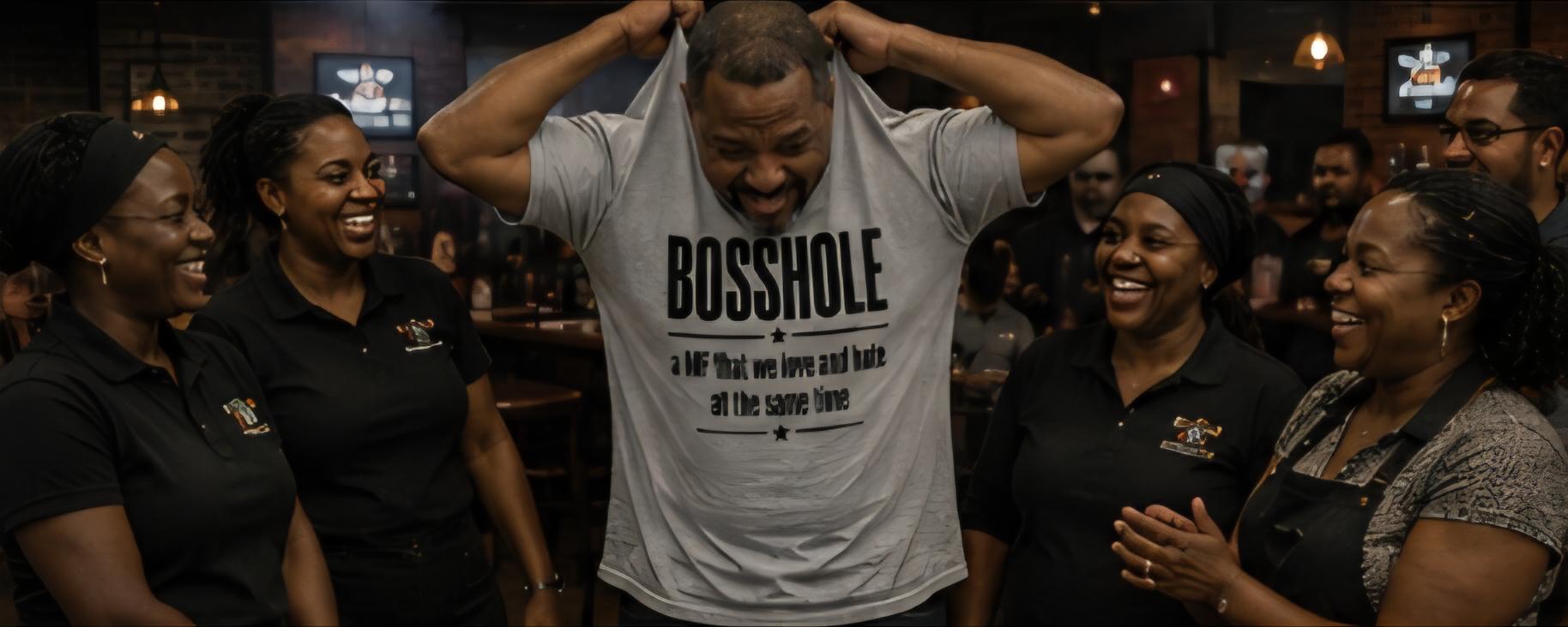 Funny Boss Shirt: "Bosshole" Work Humor T-Shirt, Office Gag Gift