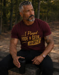 Hide N Go Get It T-Shirt: Motivational Humor Retro Childhood Saying Tee