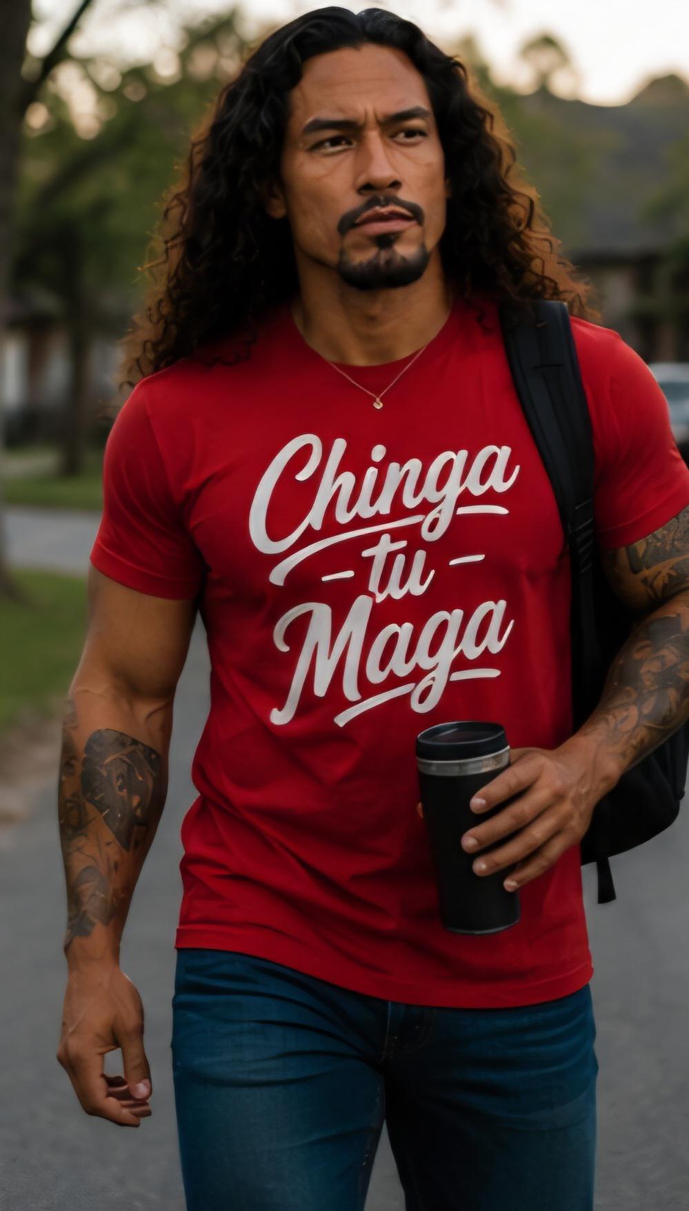 Chinga Tu Maga Graphic Tee, Bold Political Statement Shirt, Unisex Cotton Blend Apparel