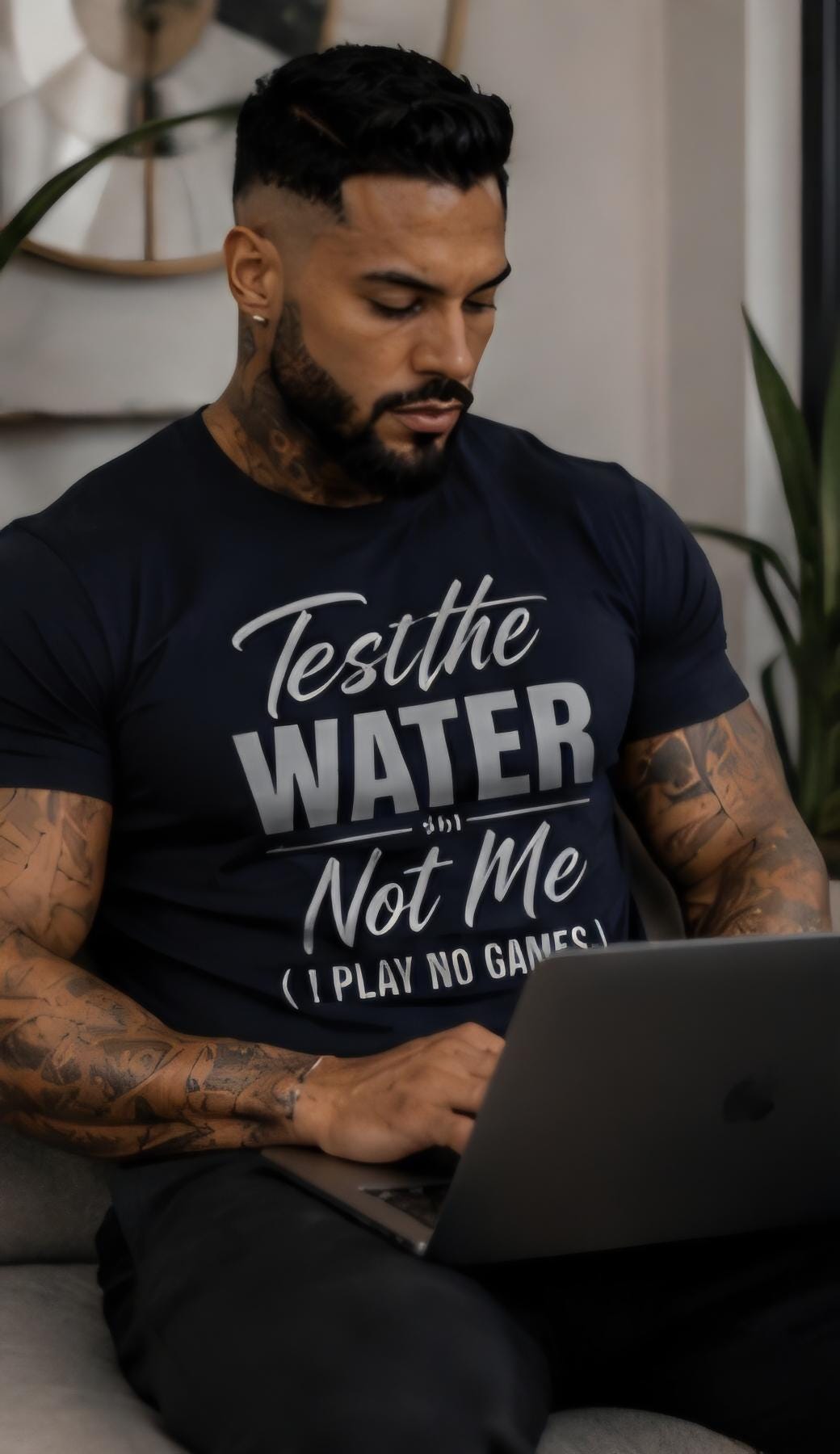 Test the Water Not Me Graphic Tee: I Play No Games Statement Shirt