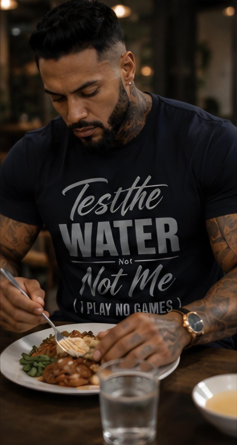 Test the Water Not Me Graphic Tee: I Play No Games Statement Shirt
