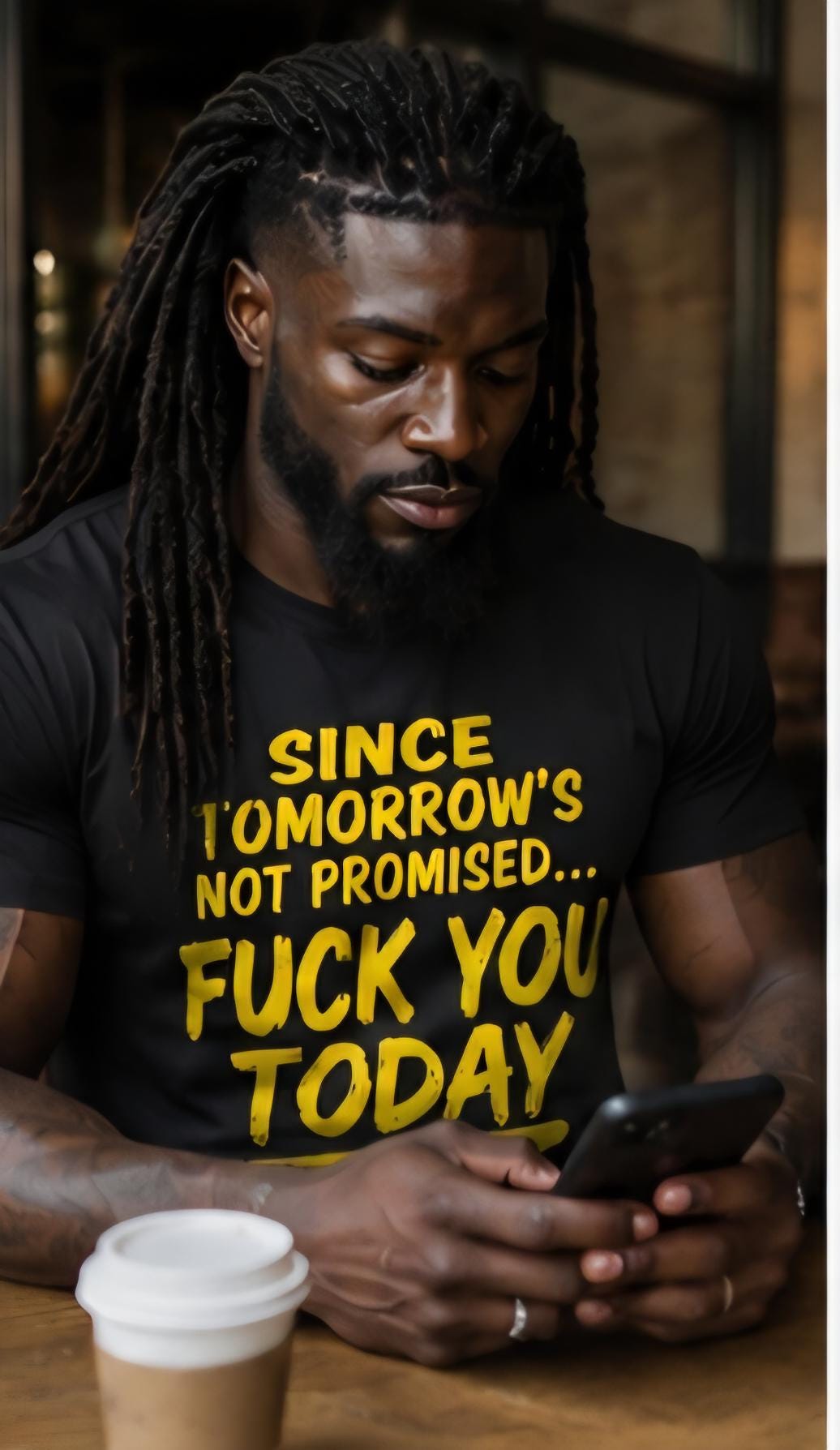 Since Tomorrow's Not Promised Sarcastic Graphic Tee, Adult Humor Statement Shirt