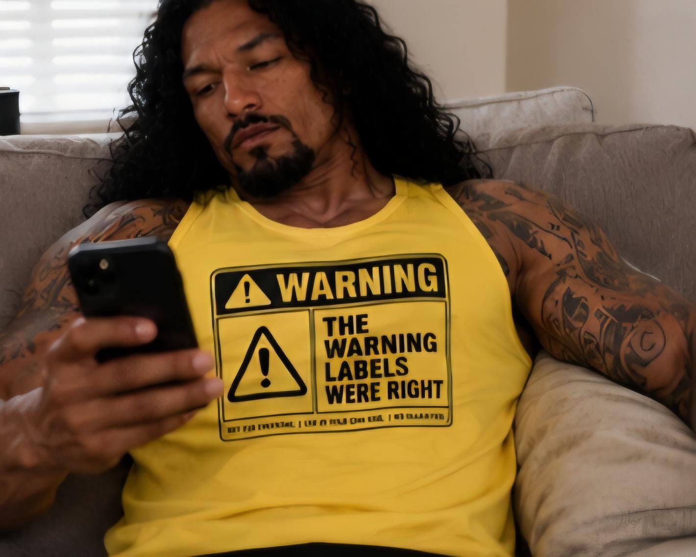 The Warning Labels Were Right Funny Warning Label Graphic Tank Top
