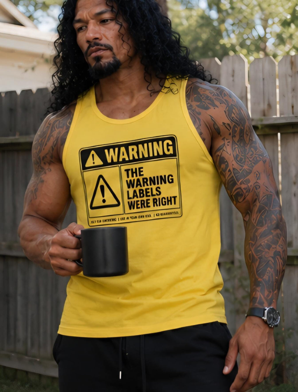 The Warning Labels Were Right Funny Warning Label Graphic Tank Top