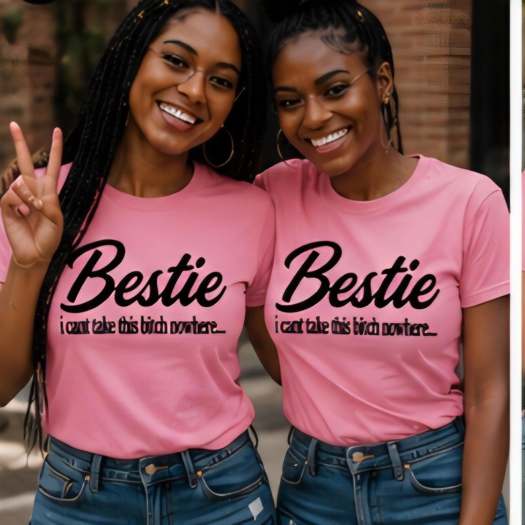 Bestie Shirt, I Can't Take This Bitch Nowhere Shirt, Matching Best Friend Shirts, Funny Friendship Tee, Best Friend Gift, Girls Trip Shirt,