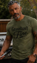 GrandDaddy Fine Military Green Graphic T-Shirt – Grandpa Silver Fox Tee