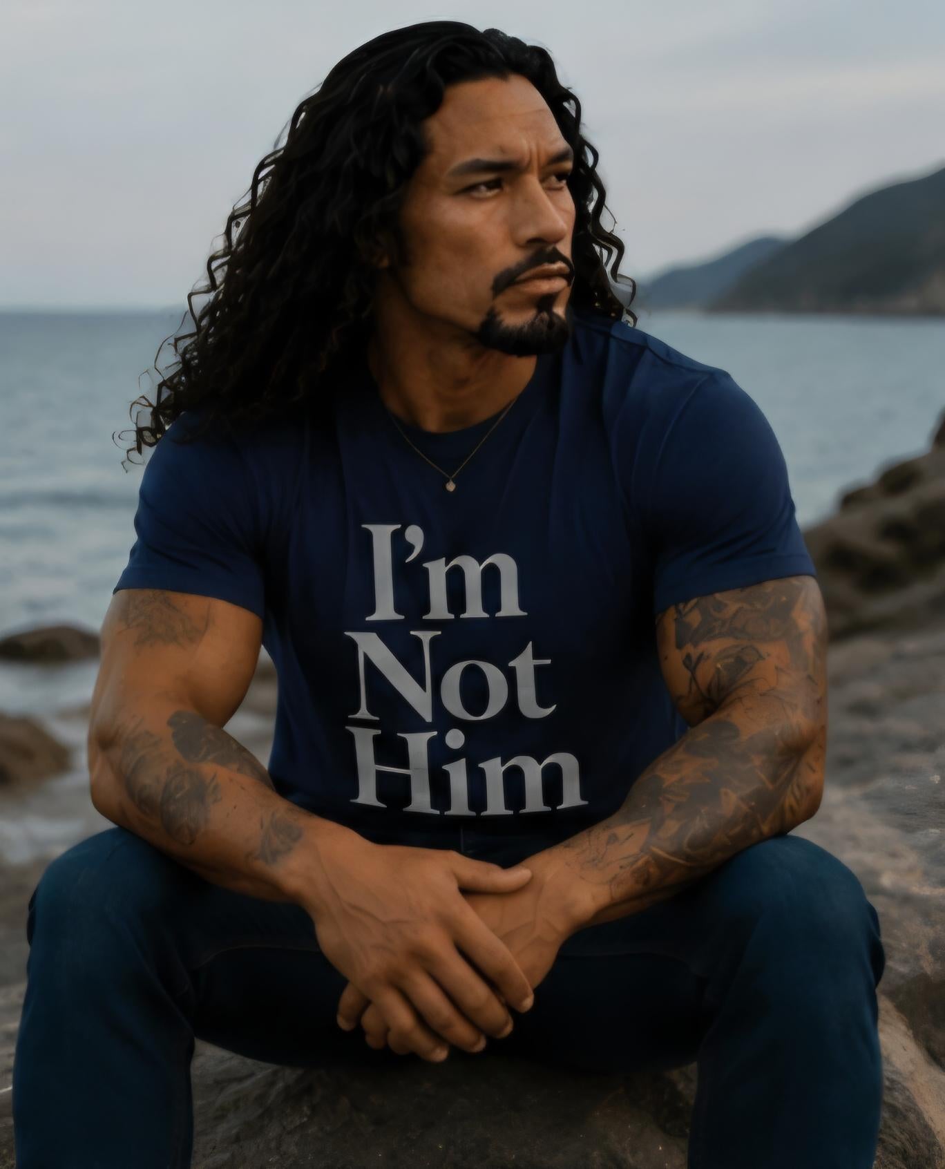 I'm Not Him Statement Tee, Confidence Graphic T-Shirt, Bold Quote Apparel