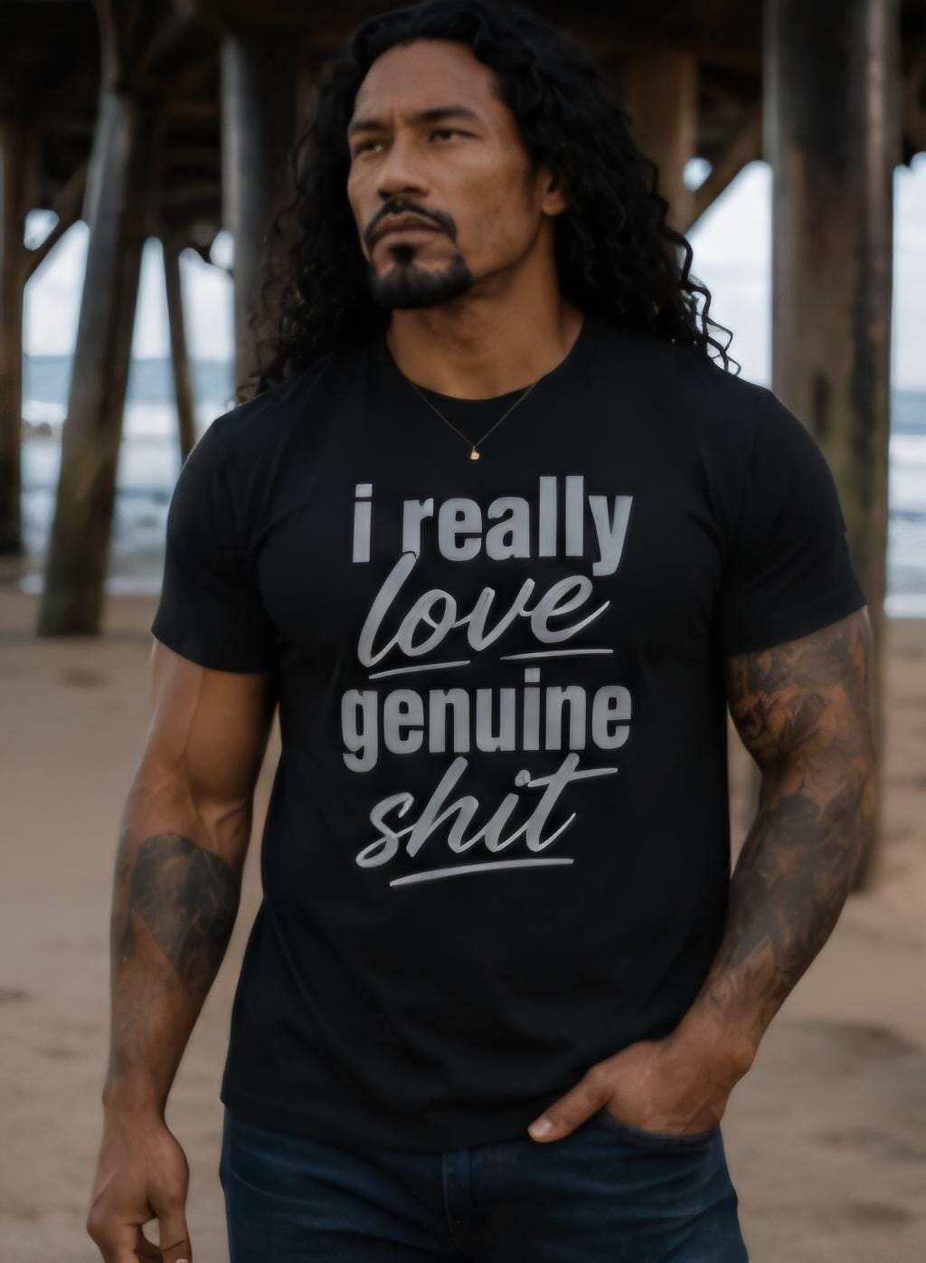 I Really Love Genuine Shit Shirt, Authenticity Graphic Tee, Real Recognize Real T Shirt, Funny Adult Shirt, Unisex Statement Tee, Gift for H