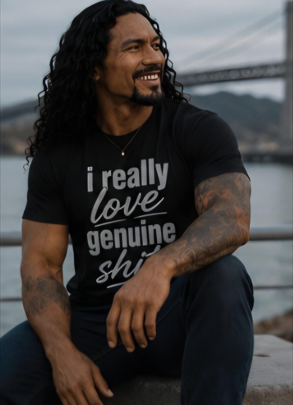 I Really Love Genuine Shit Shirt, Authenticity Graphic Tee, Real Recognize Real T Shirt, Funny Adult Shirt, Unisex Statement Tee, Gift for H