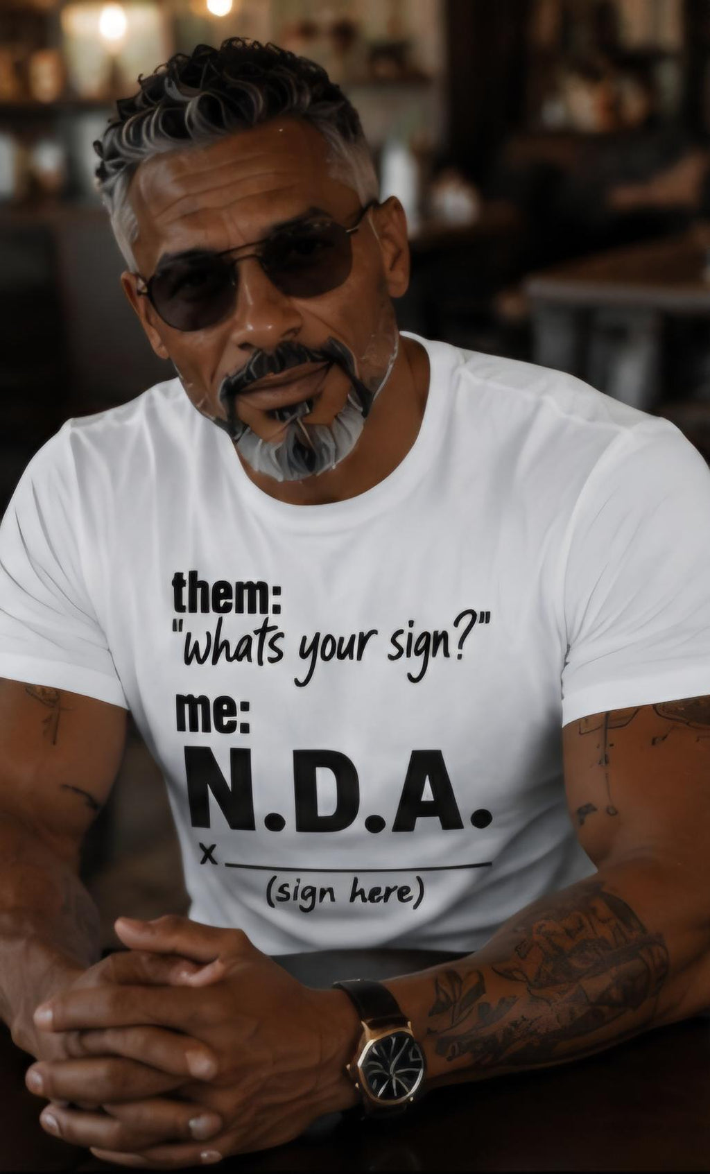 NDA Shirt, What's Your Sign Graphic Tee, Privacy Humor T Shirt