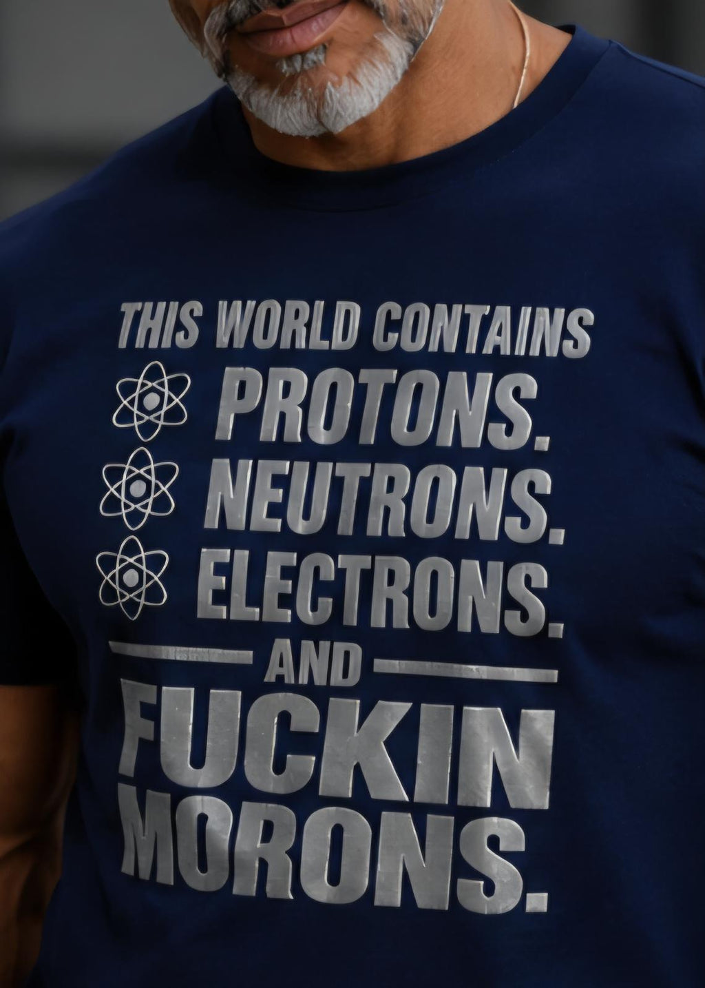 Science Shirt, Protons Neutrons Electrons Morons Tee, Sarcastic Nerd Humor Gift