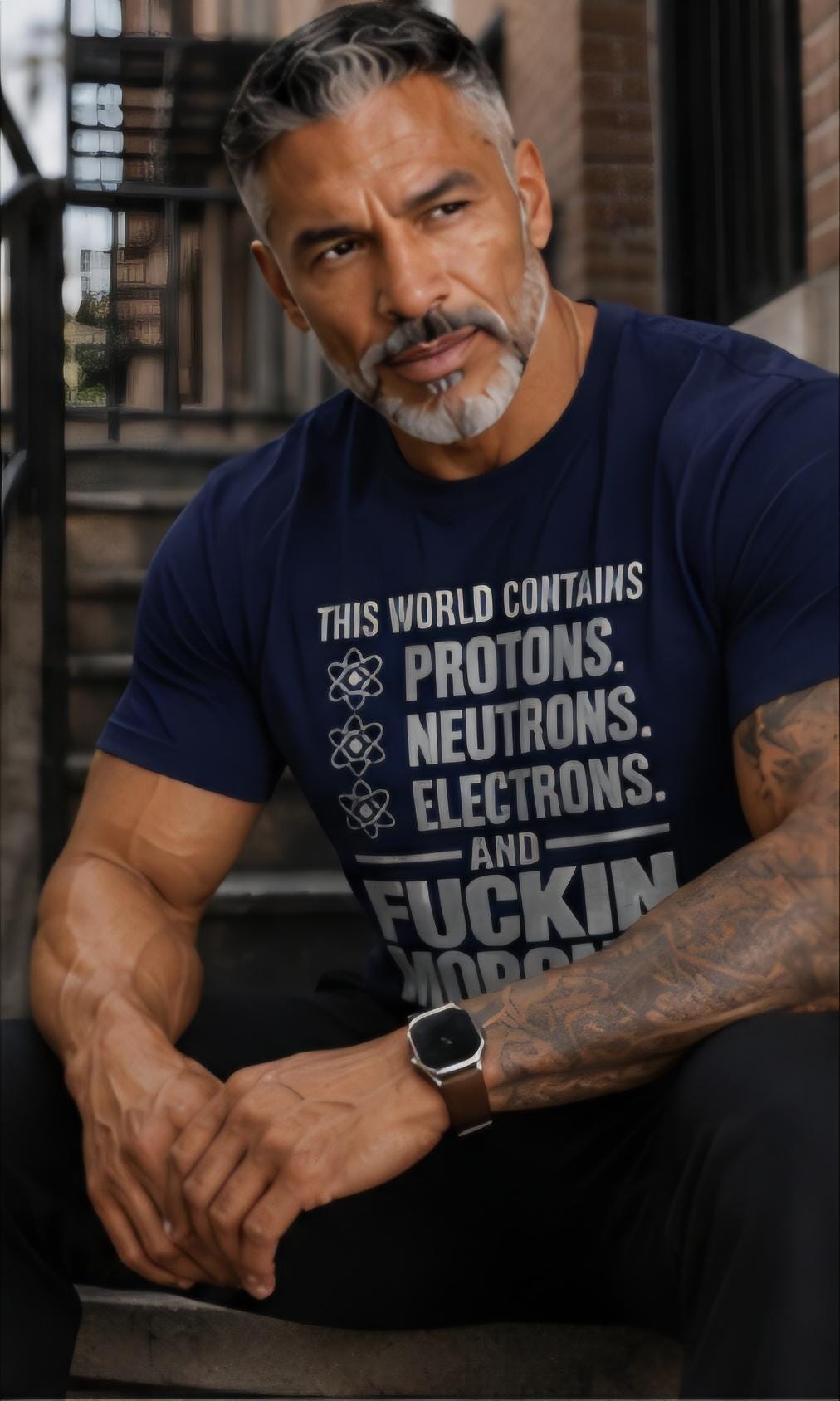 Science Shirt, Protons Neutrons Electrons Morons Tee, Sarcastic Nerd Humor Gift