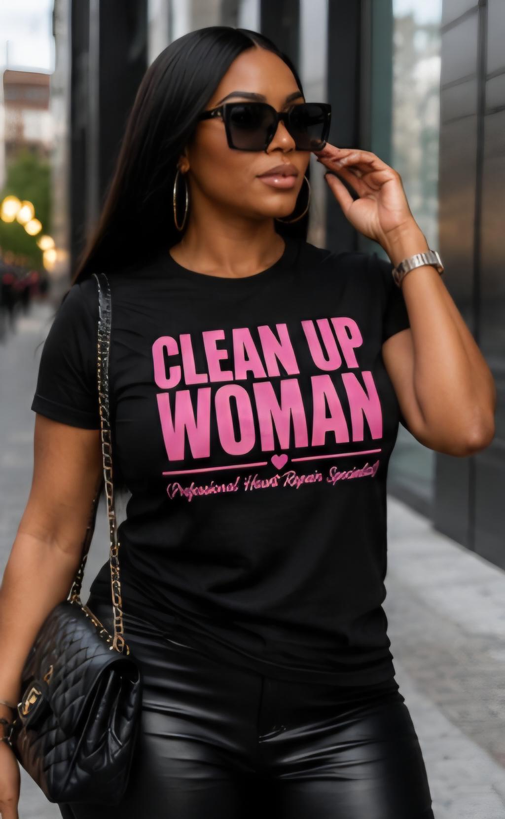 Clean Up Woman – Professional Heart Repair Specialist Funny Women's Graphic T-Shirt