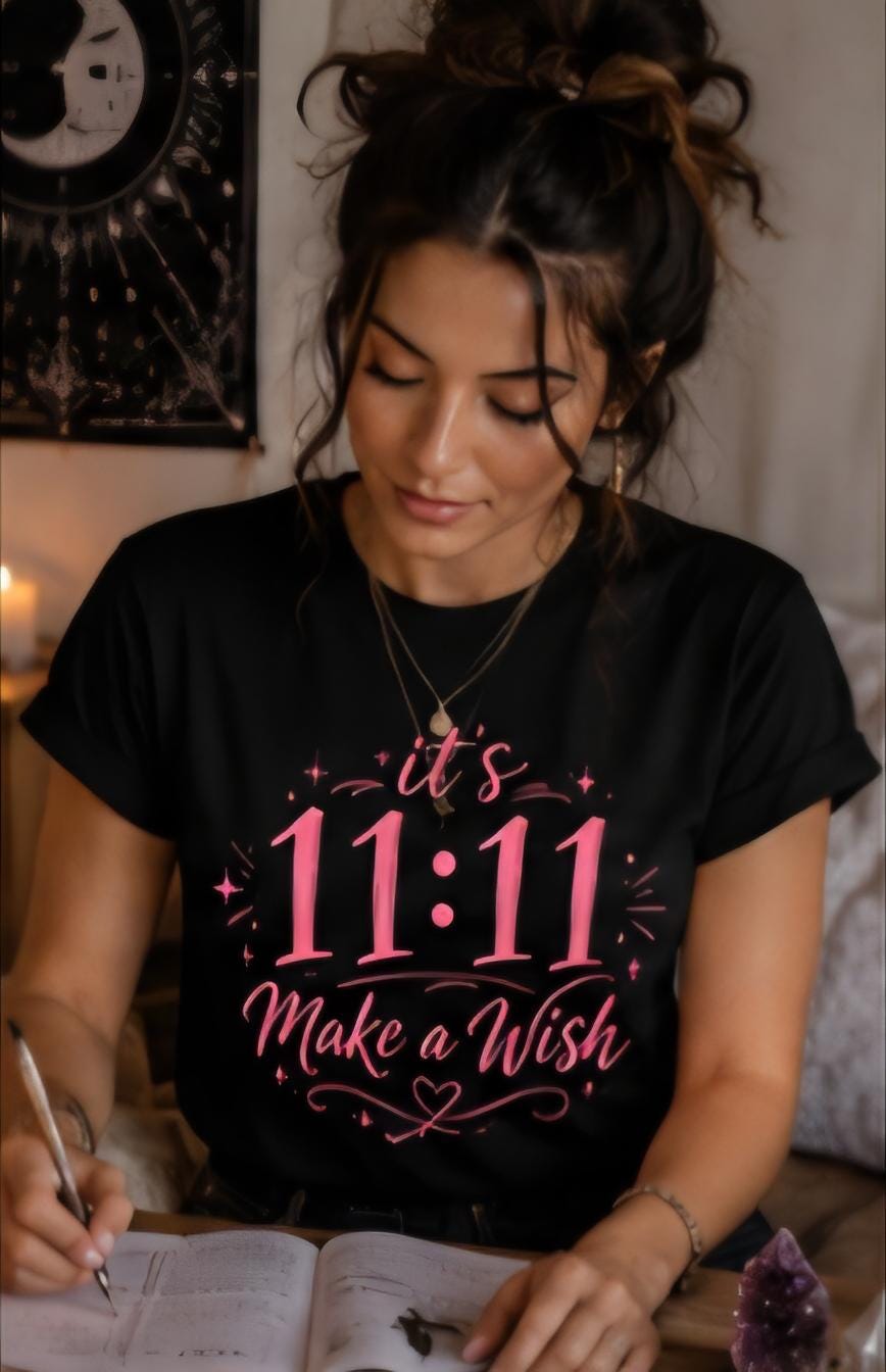 11:11 Make a Wish Shirt, Manifestation Tee, Numerology Spiritual Astrology Lover