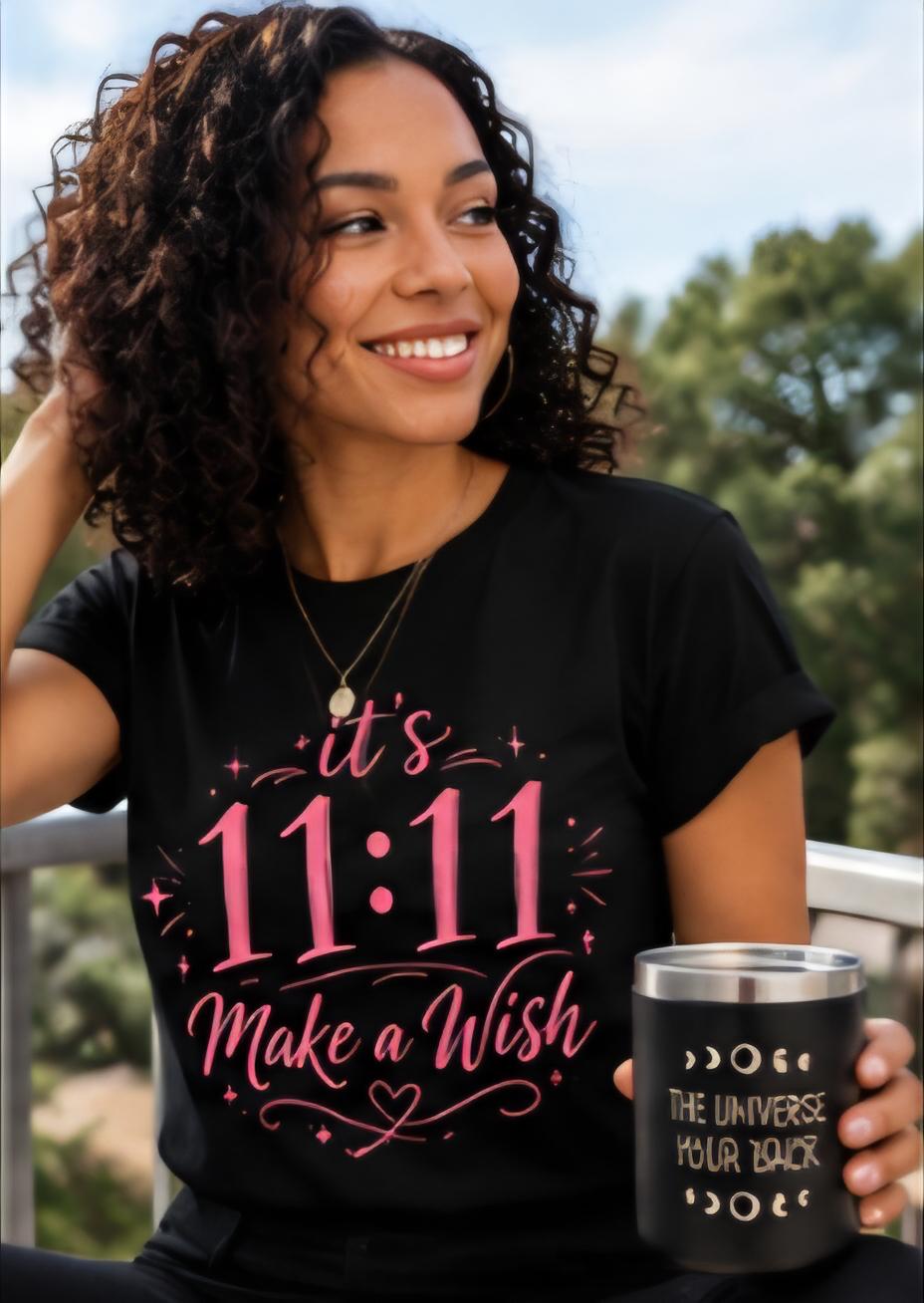 11:11 Make a Wish Shirt, Manifestation Tee, Numerology Spiritual Astrology Lover