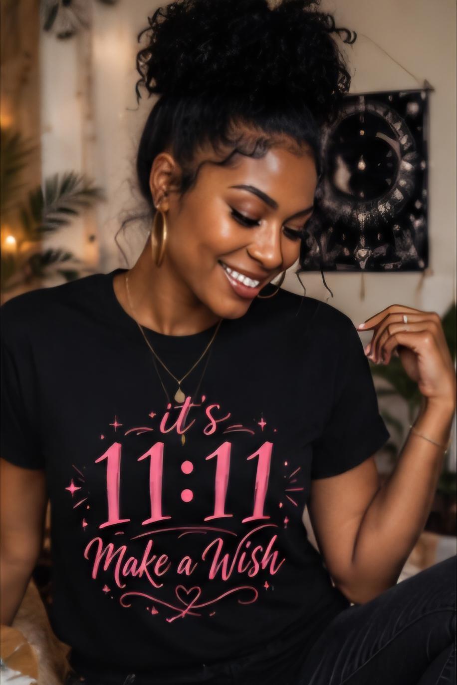 11:11 Make a Wish Shirt, Manifestation Tee, Numerology Spiritual Astrology Lover