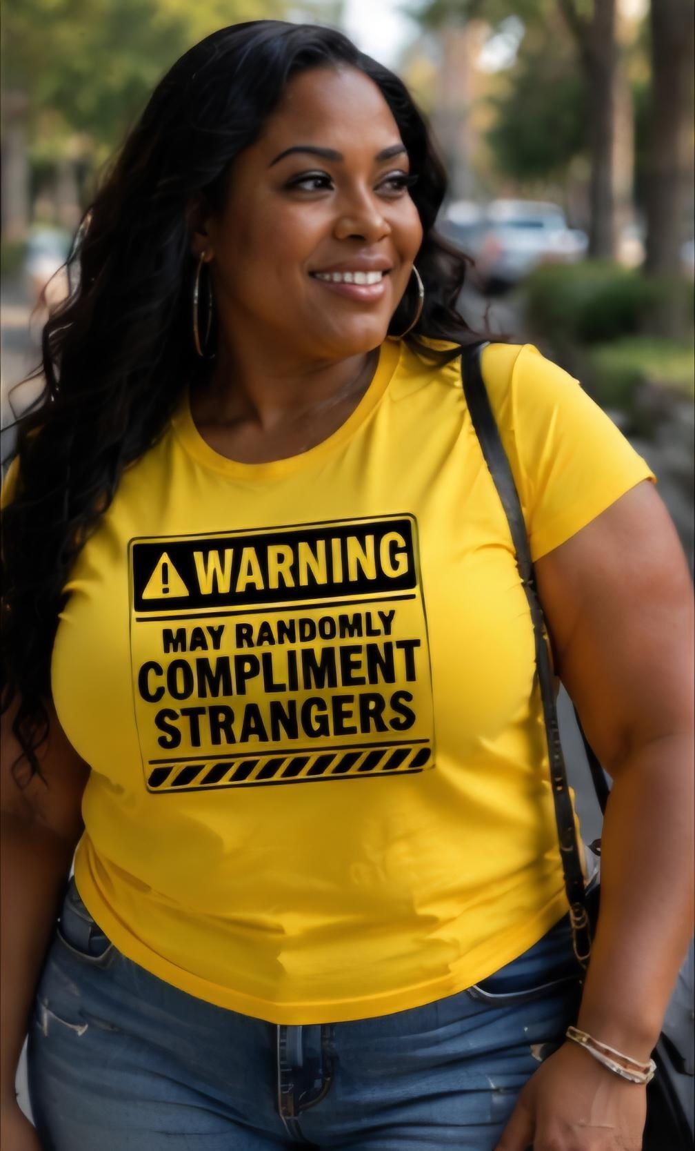 Warning Compliment Strangers T Shirt, Funny Kindness Tee, Positive Vibes Shirt