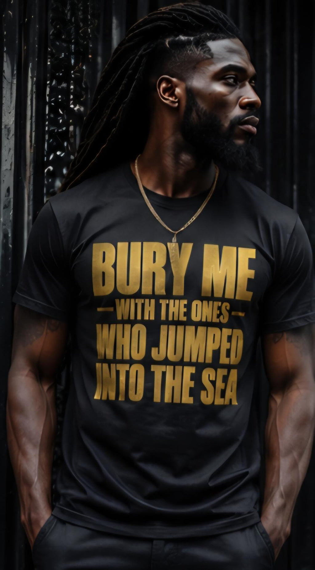 Bury Me With Ones Who Jumped Into Sea Shirt: Black History, Cultural Pride Tee