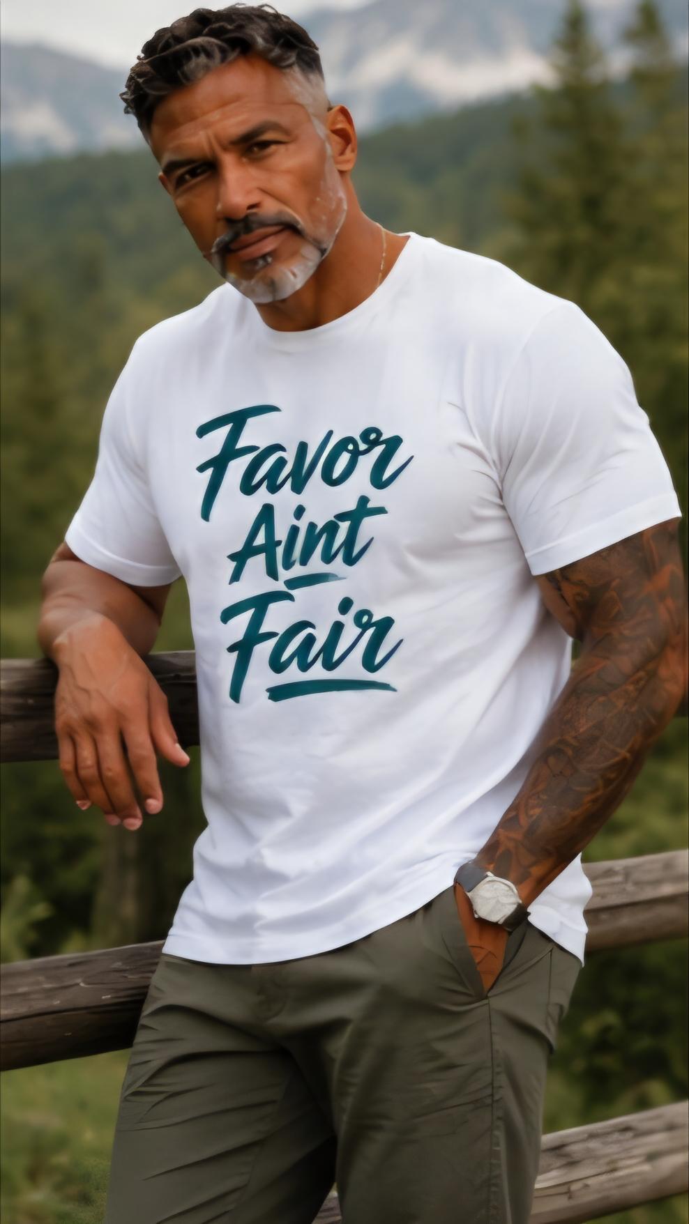 Favor Ain't Fair T-Shirt – Motivational Faith Graphic Tee – Unisex Streetwear Apparel