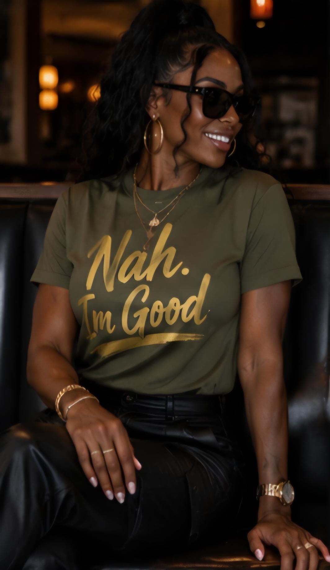 Nah I'm Good Shirt, Funny Introvert Statement Tee, Protect Your Peace Graphic T-Shirt
