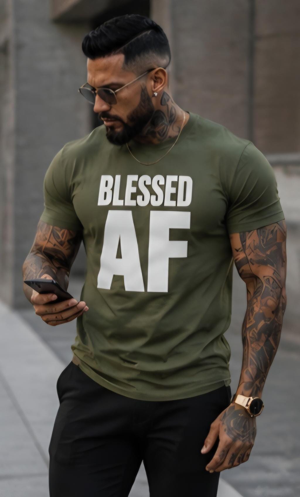 Blessed AF T-Shirt | Faith Streetwear Graphic Tee | Motivational Unisex Apparel