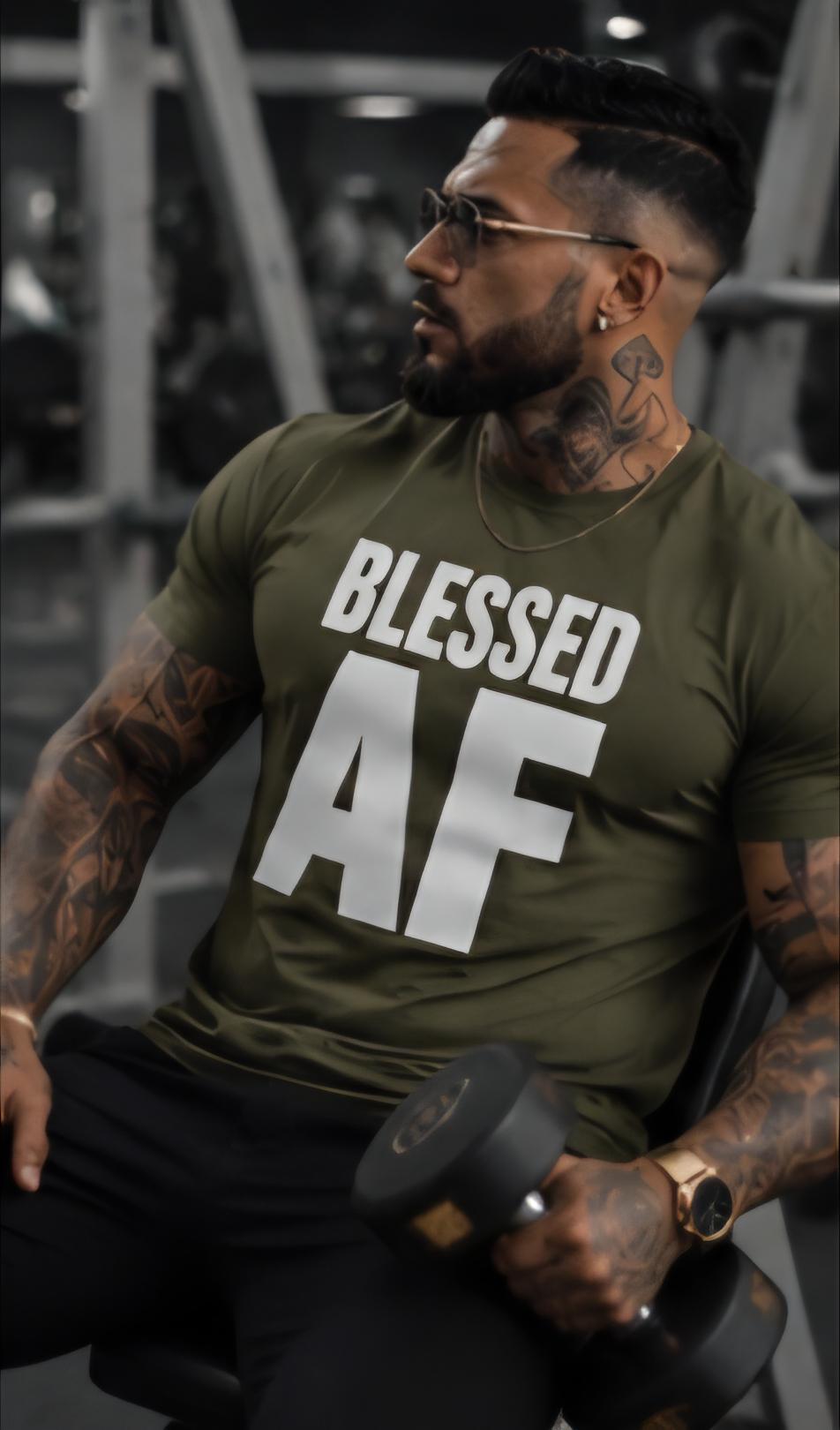 Blessed AF T-Shirt | Faith Streetwear Graphic Tee | Motivational Unisex Apparel