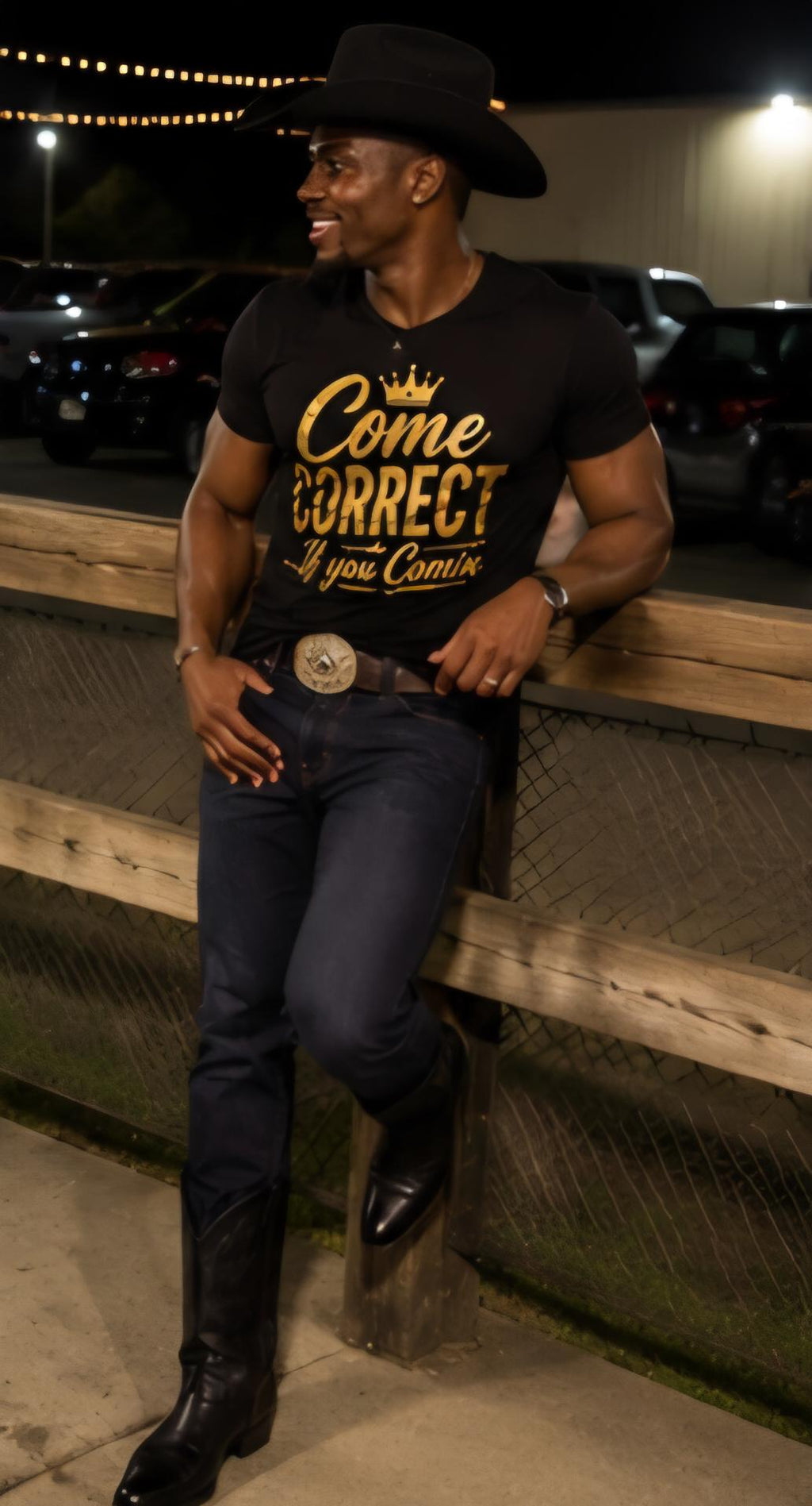 Come Correct Cowboy T-Shirt | Country Western Line Dancing Tee