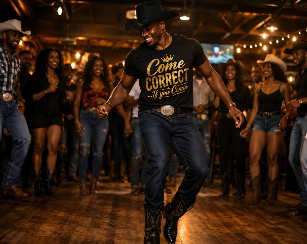 Come Correct Cowboy T-Shirt | Country Western Line Dancing Tee