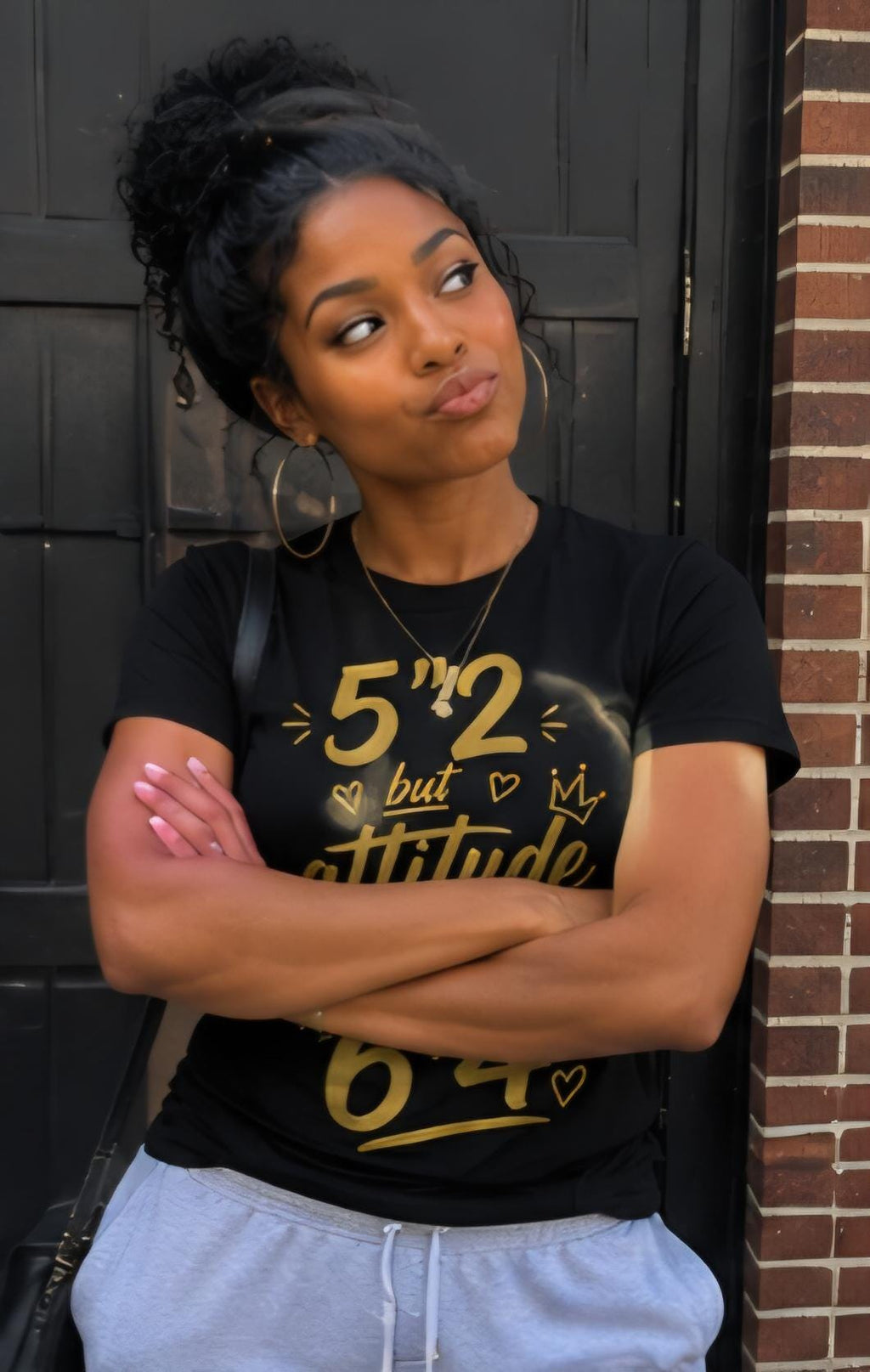 5'2" Attitude is 6'4" Graphic Tee | Confident Petite Women's Shirt