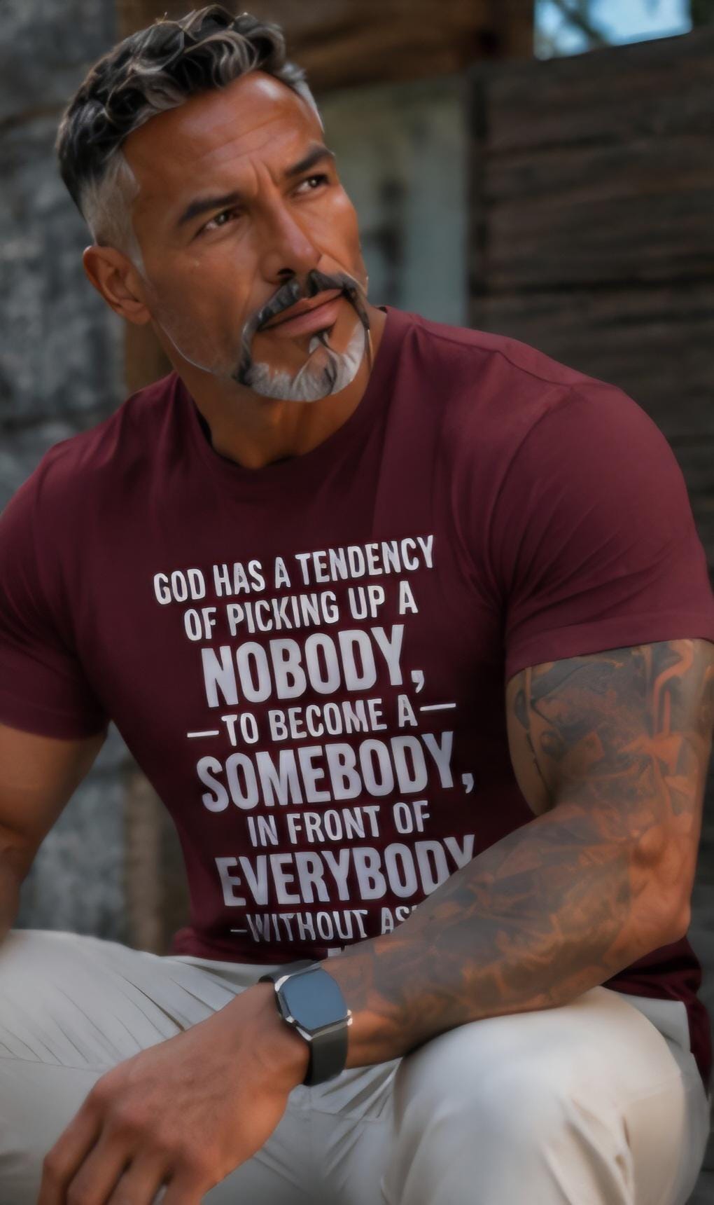 Inspirational Christian Faith Shirt: God Picks Nobody To Be Somebody Graphic Tee