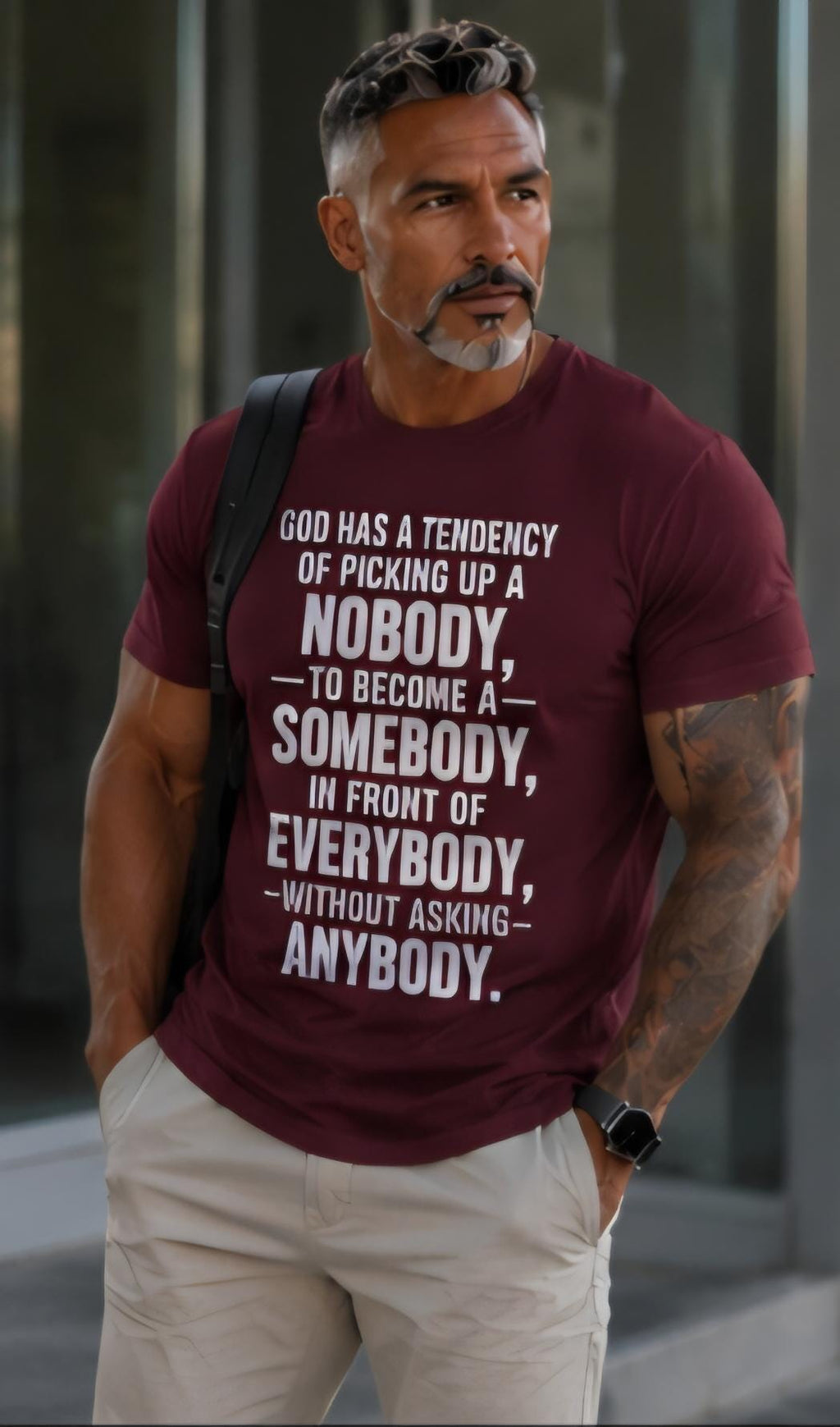 Inspirational Christian Faith Shirt: God Picks Nobody To Be Somebody Graphic Tee