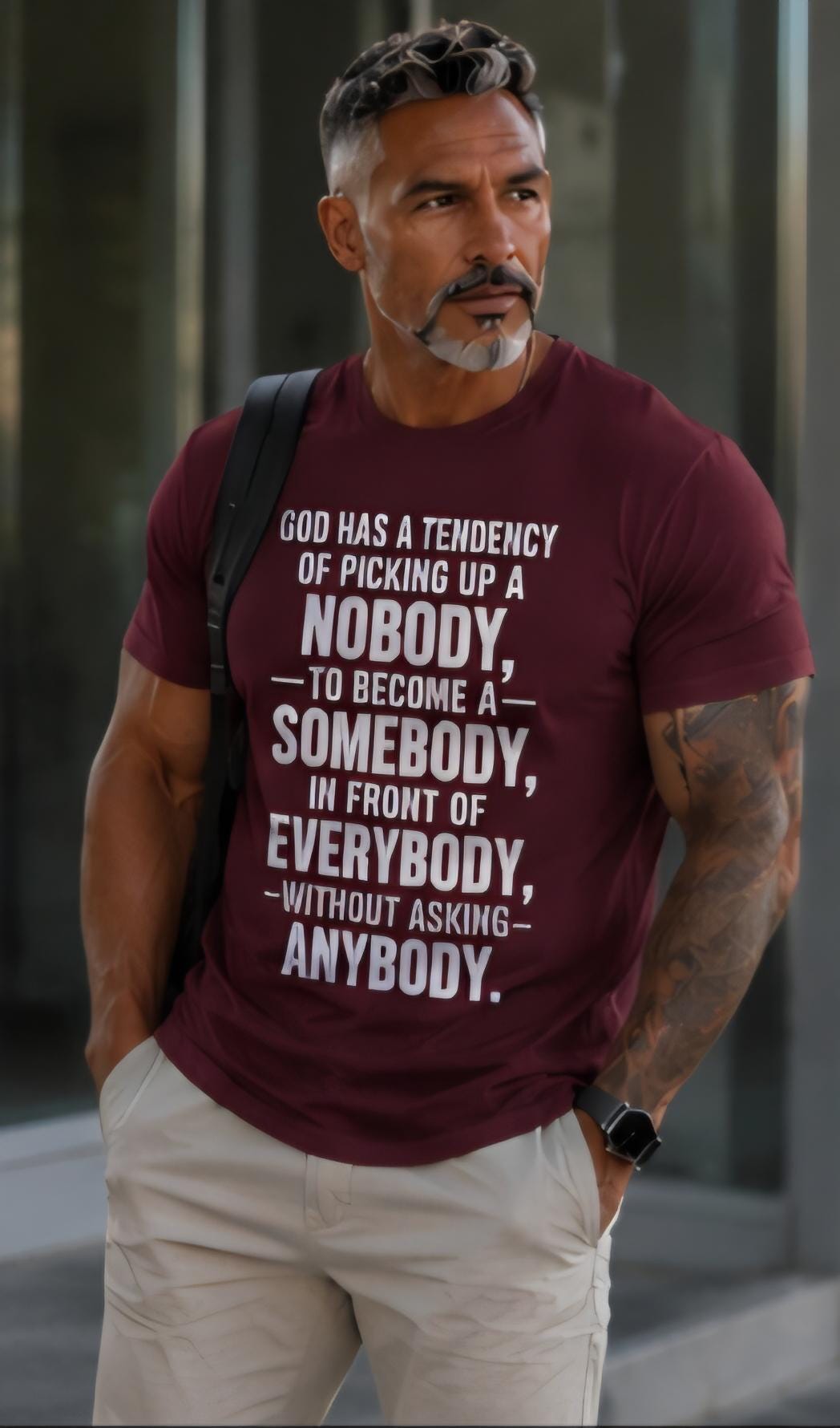 Inspirational Christian Faith Shirt: God Picks Nobody To Be Somebody Graphic Tee