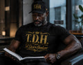 T.D.H. Tall Dark Handsome Black Shirt and Gold Cap Set