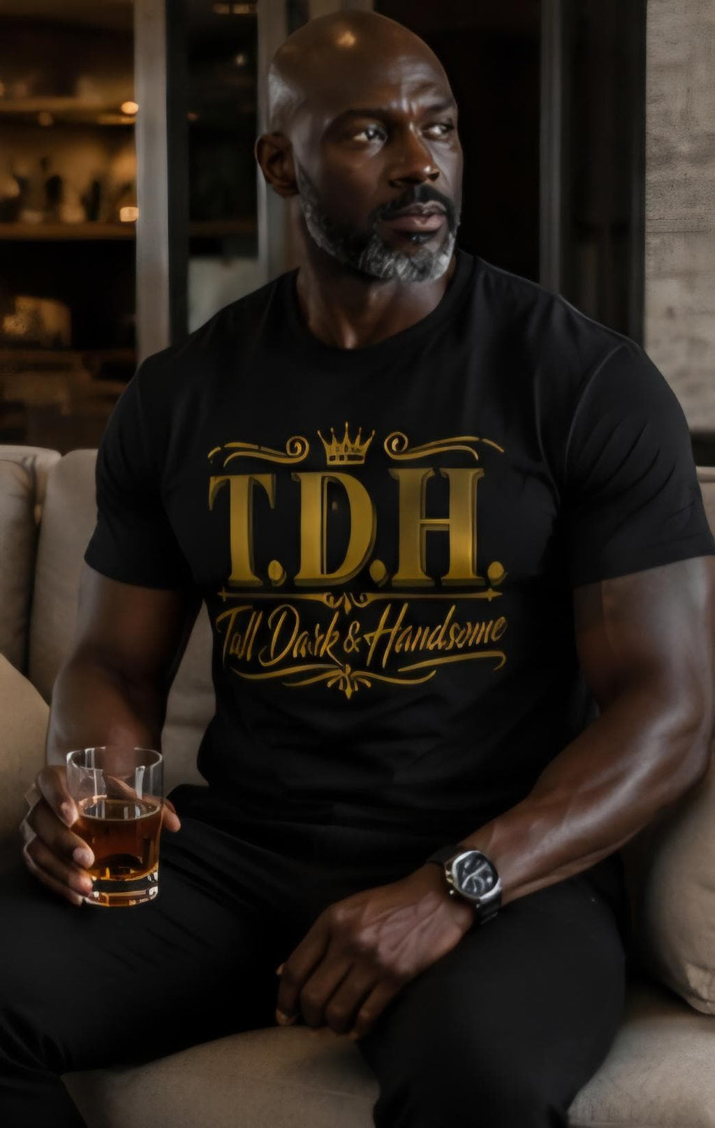 T.D.H. Tall Dark Handsome Graphic Tee – Confident Style Unisex T-Shirt