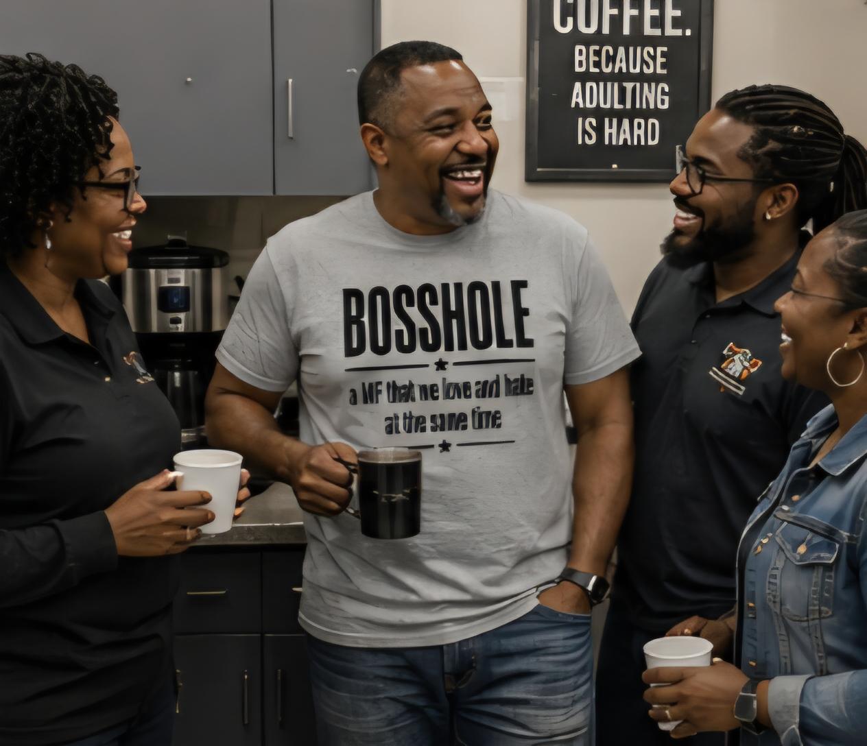 Funny Boss Shirt: "Bosshole" Work Humor T-Shirt, Office Gag Gift