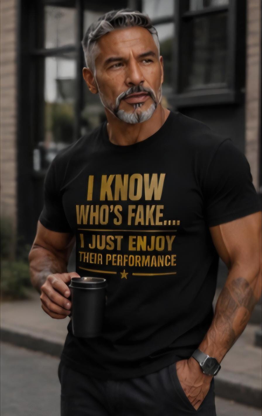I Know Who's Fake T-Shirt, Sarcastic Humor Quote Graphic Tee