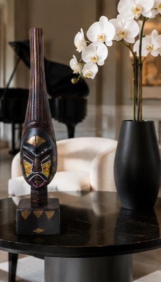 Hand Carved African Tribal Sculpture Wooden Warrior Statue Handmade African Art Home Decor Collectible Accent Piece