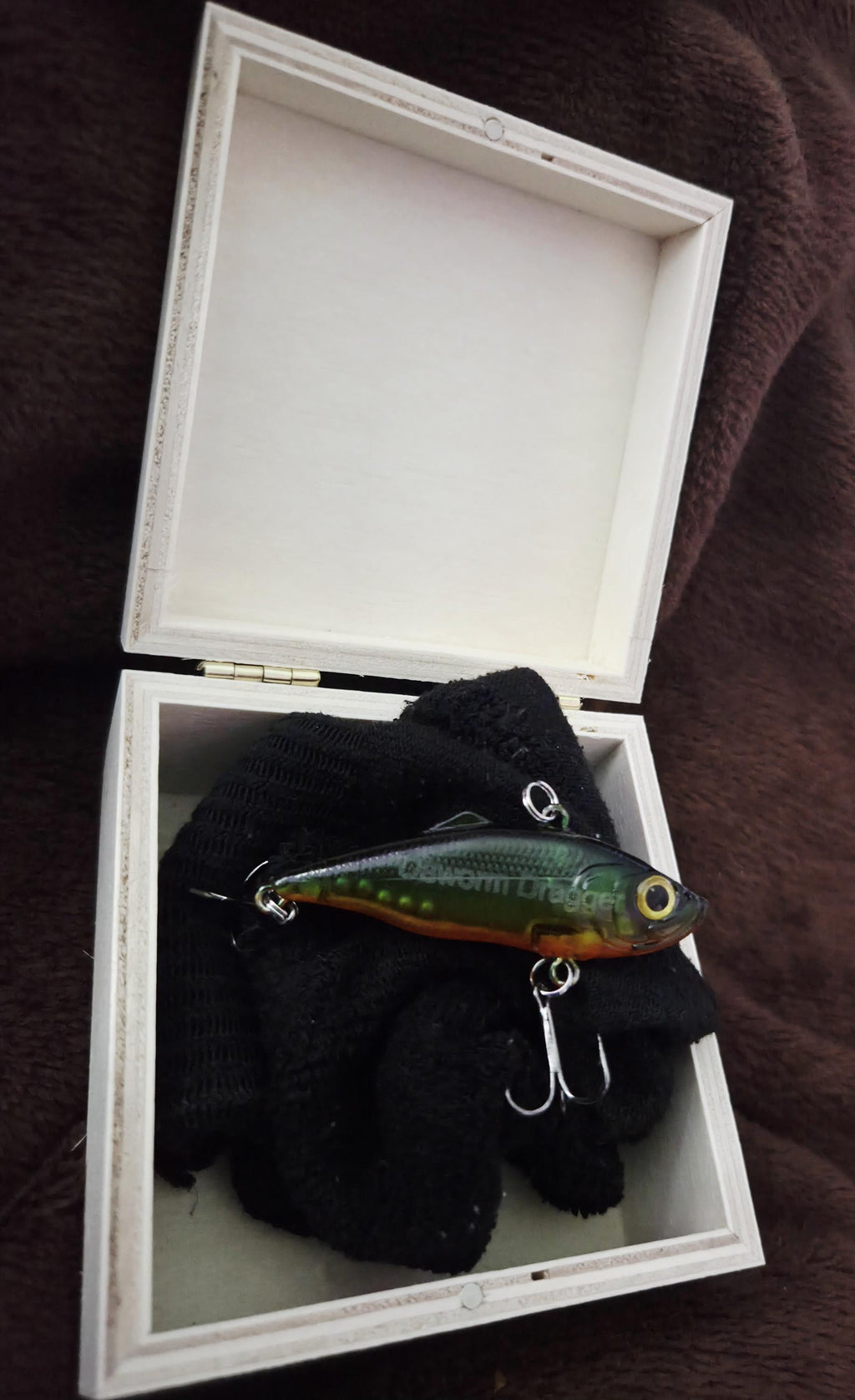 Personalized Engraved Fishing Lure Gift Set with Custom Wooden Keepsake Box, Fisherman Gift for Dad, Grandpa, Husband, Retirement Gift
