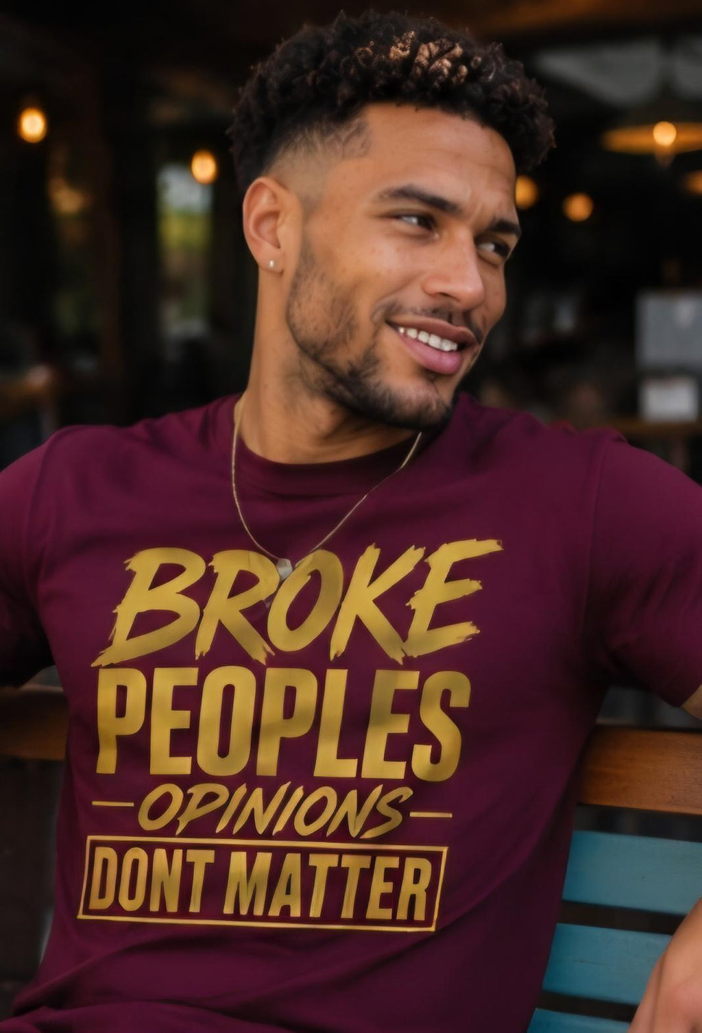 Bold Graphic T-Shirt: "Broke Peoples Opinions Dont Matter" Motivational Streetwear Tee